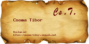 Csoma Tibor névjegykártya