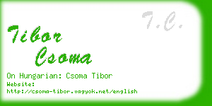 tibor csoma business card